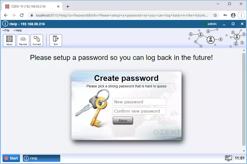 set password before logging out
