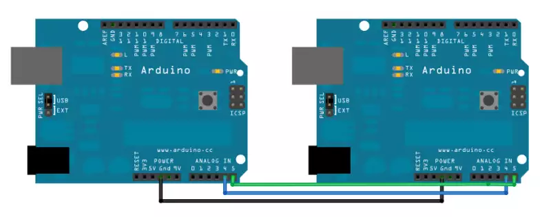 how to connect arduinos together