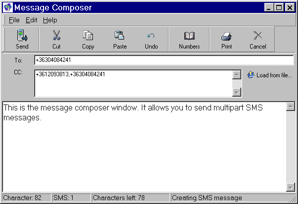 the message composer