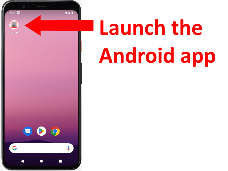 launching the android app