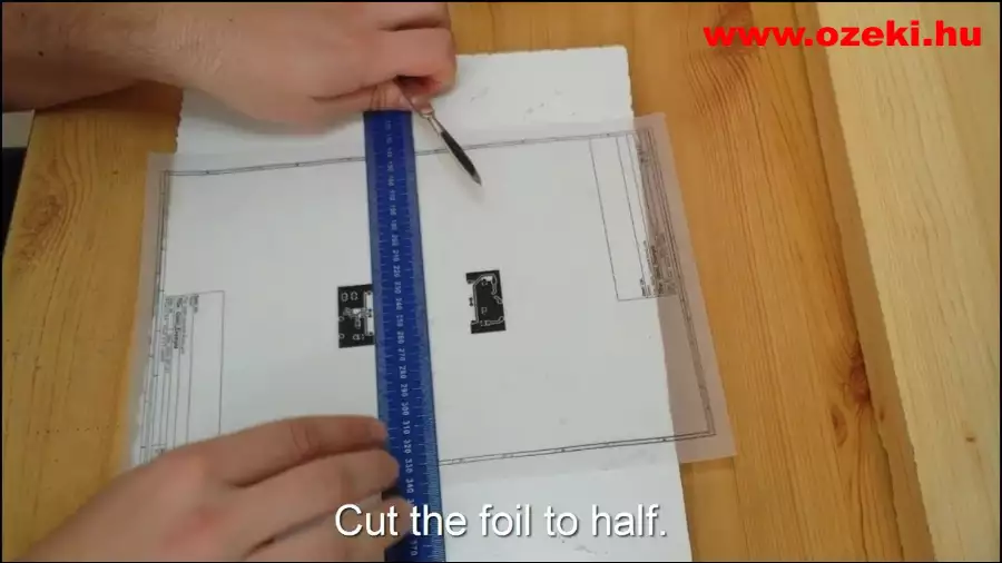 cut the foil to half