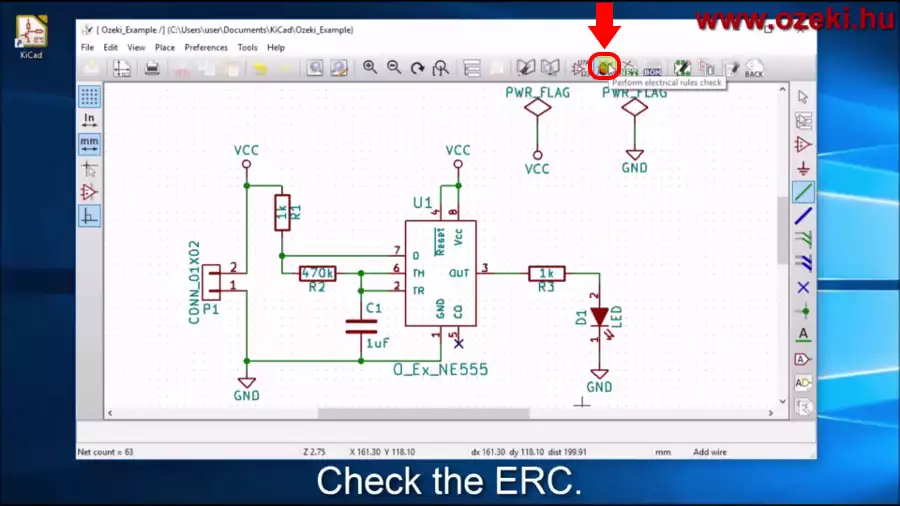 run the electrical rules checker