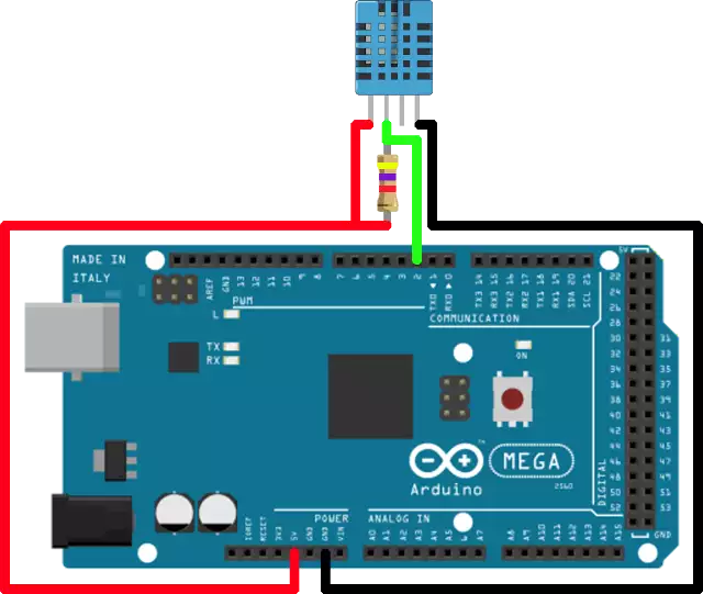 arduino board with dht sensors