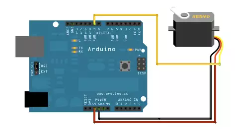 wiring diagram of arduino servo motor