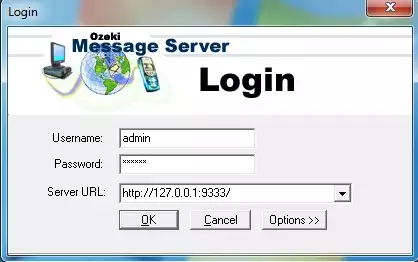 logging in the ozeki message server