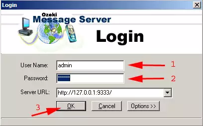 ozeki message server login