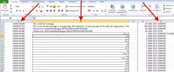 send sms from excel with editable xls or xlsx spreadsheet