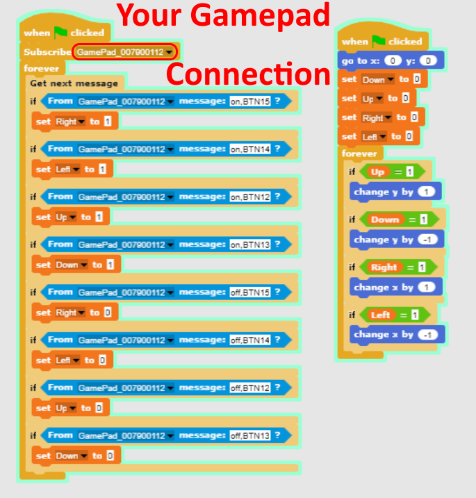 OZEKI Use gamepad in Scratch
