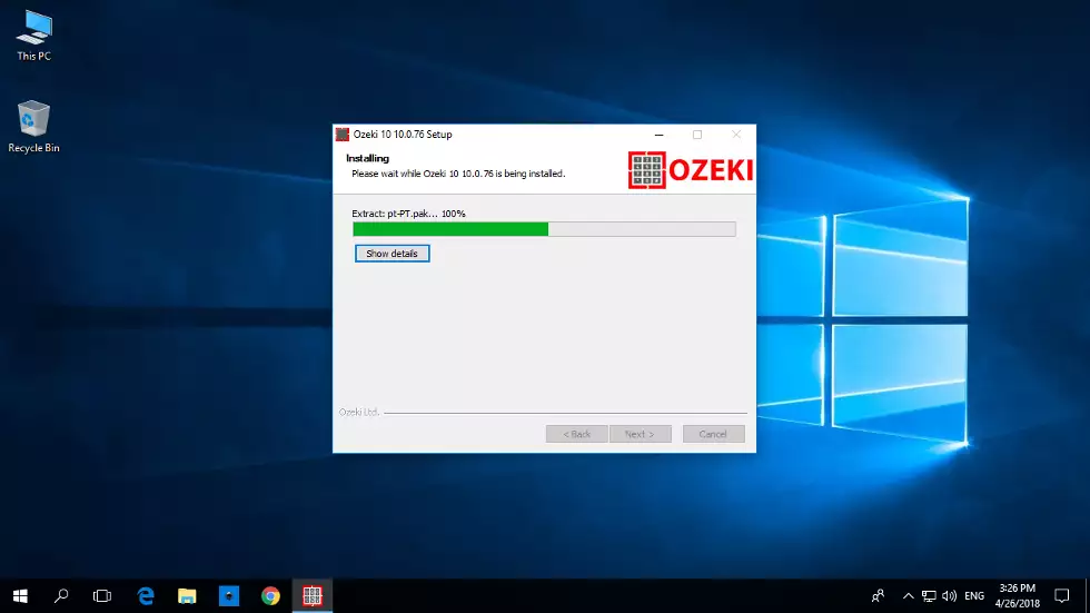 install the ozeki server