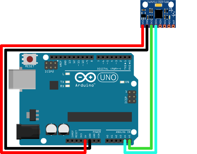 OZEKI - How to setup a gyroscope on arduino uno