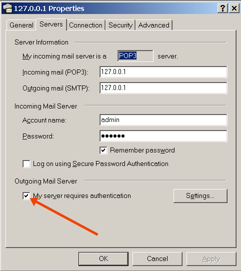 authentication in ms outlook