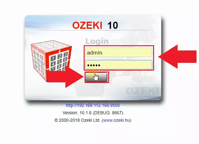 log in to ozeki 10