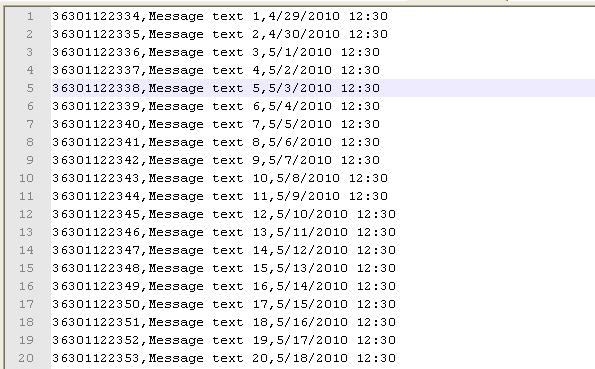 OZEKI - CSV file format